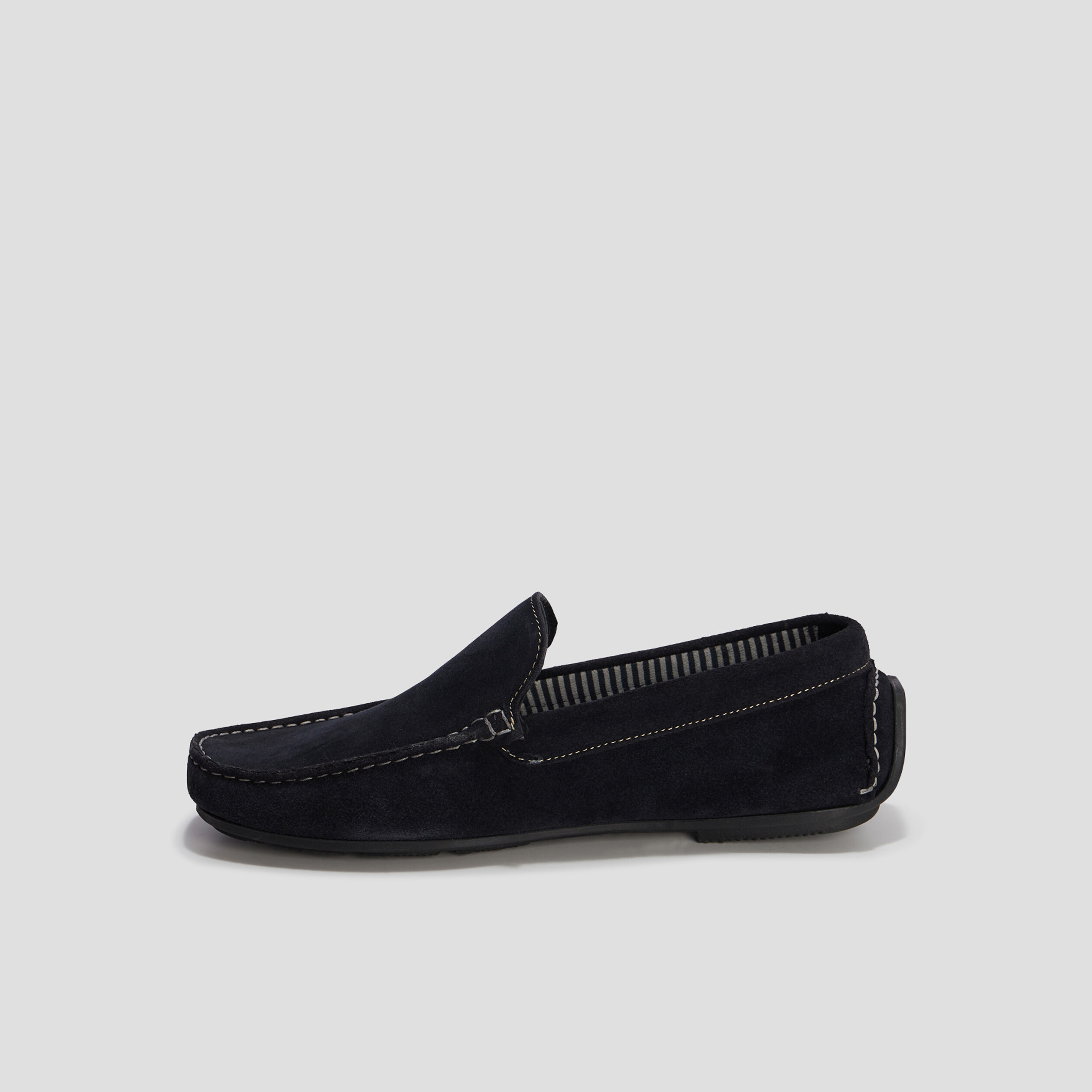 Mocassins en cuir bleu marine homme | La Halle