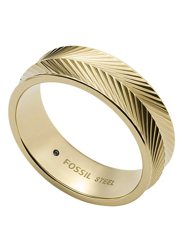 Inele Fossil Sadie din oțel inoxidabil lustruit