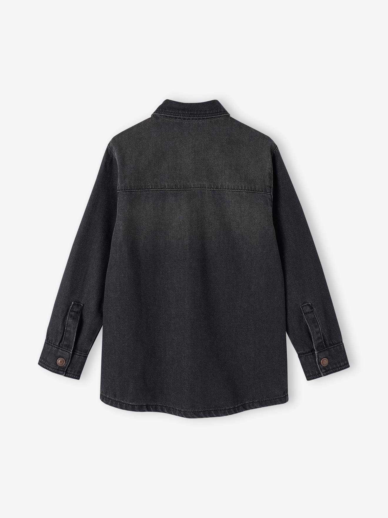 Chemise en jean garçon stone