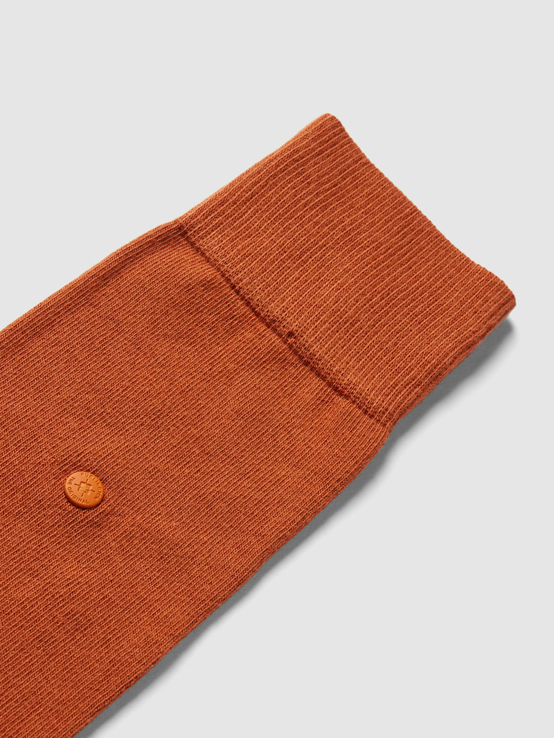 Socken mit elastischem Rippenbündchen Modell 'Lord' in terrakotta