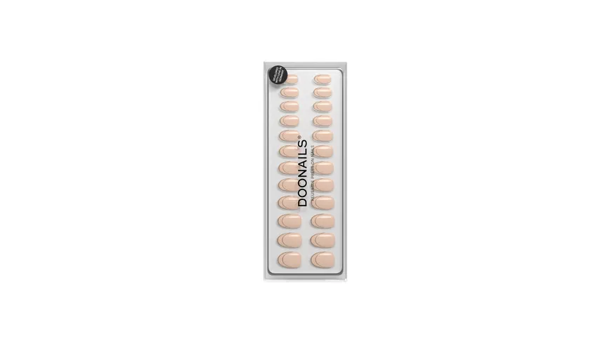 DOONAILS Soft Gel Press Ons Golden French Medium Round Golden French - Golden French