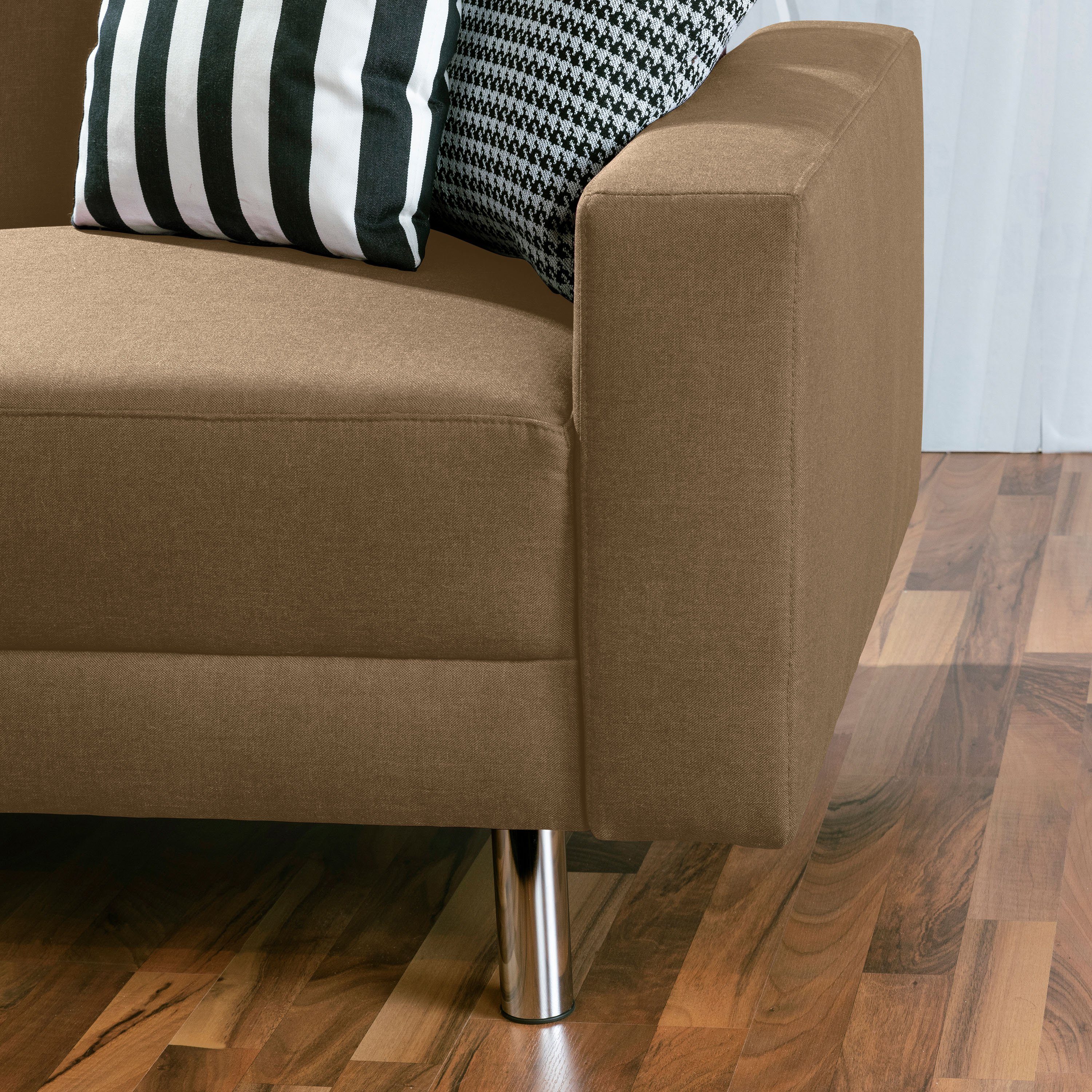 Max Winzer® Loungesofa Just Fashion Funktionssofa Flachgewebe sand, 1 Stück, Made in Germany