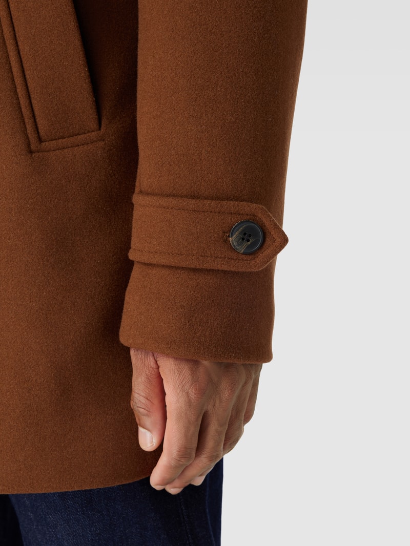 Mantel mit Stehkragen Modell 'REUBEN' in camel