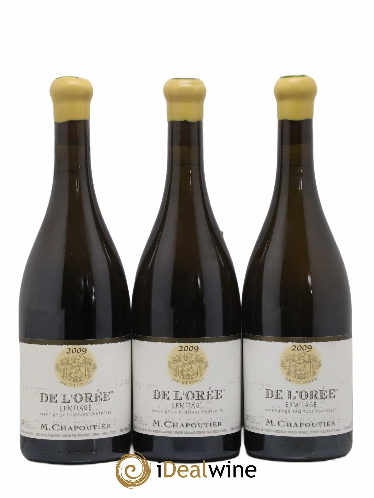 Hermitage Ermitage de l'Orée Chapoutier  2009 - Lot de 3 Bouteilles