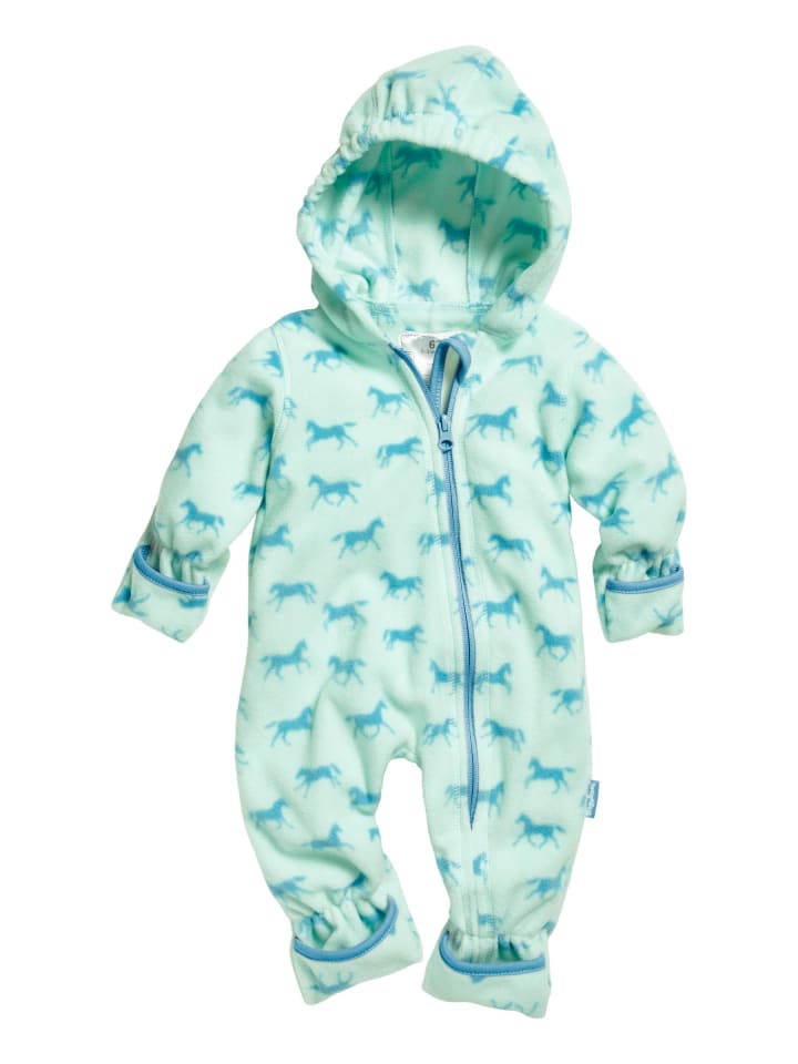 Playshoes Fleece-Overall Pferde in Türkis günstig kaufen