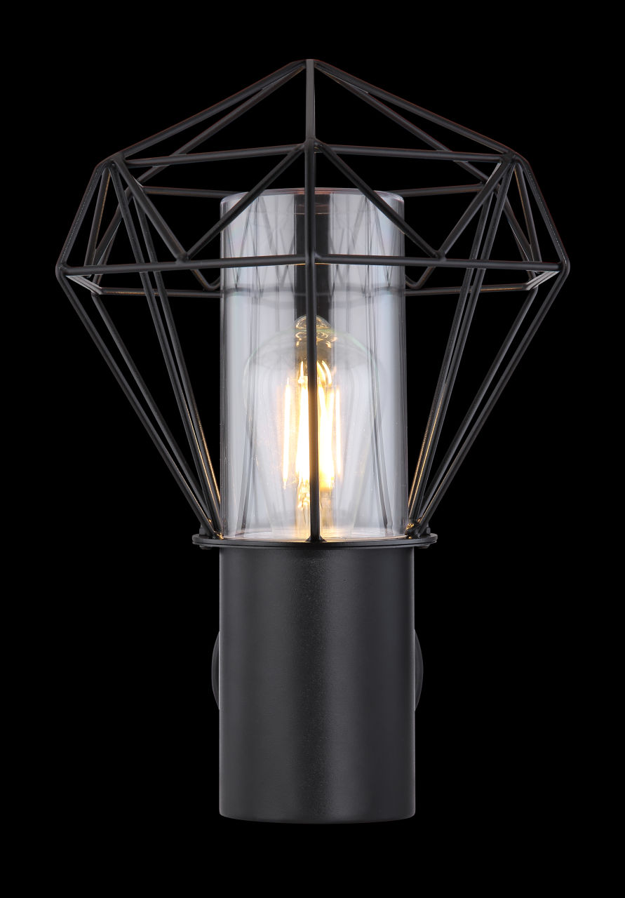 Globo Lighting - HORACE - Außenleuchte Edelstahl schwarz, 1x E27 LED