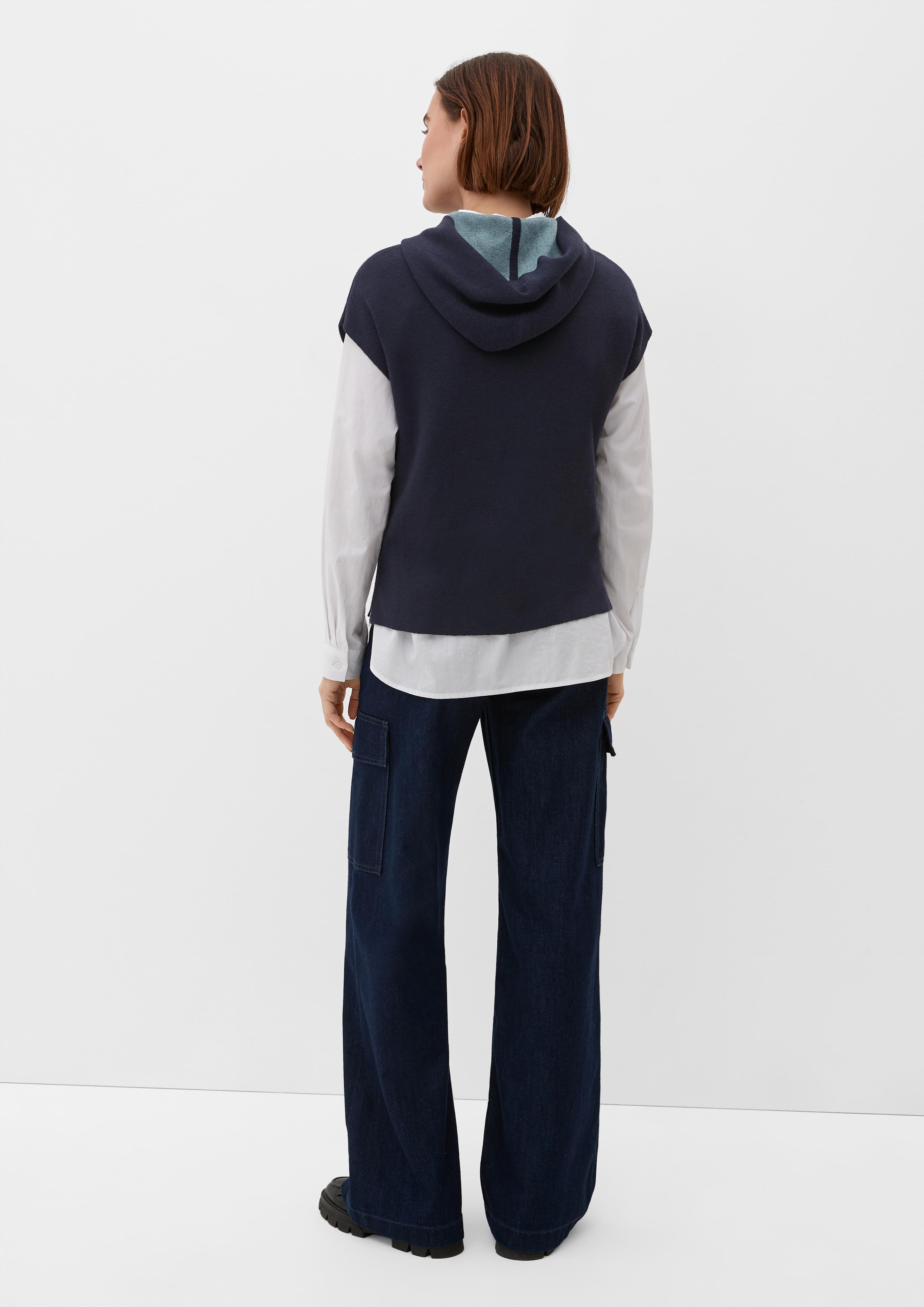 Ärmelloser Strickpullover  2126964-59X5