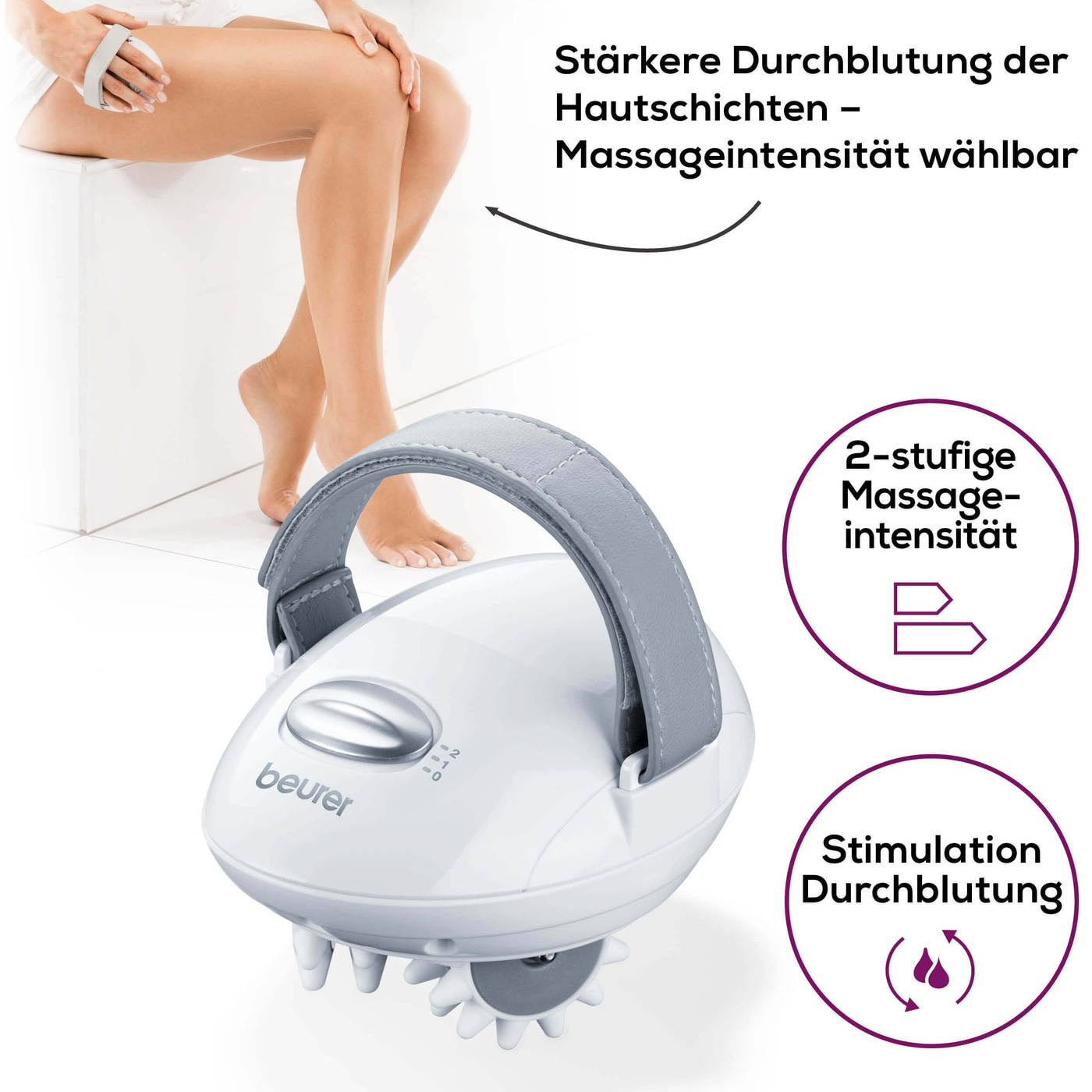 Beurer Cellulite Massage CM 50-Cellulite Massage Gerät fördert die Durchblutung & sorgt für straffere Haut