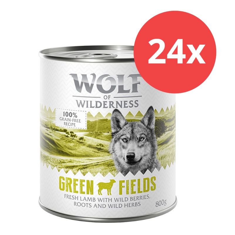 Sparpaket Wolf of Wilderness Adult 24 x 800 g - Single Protein