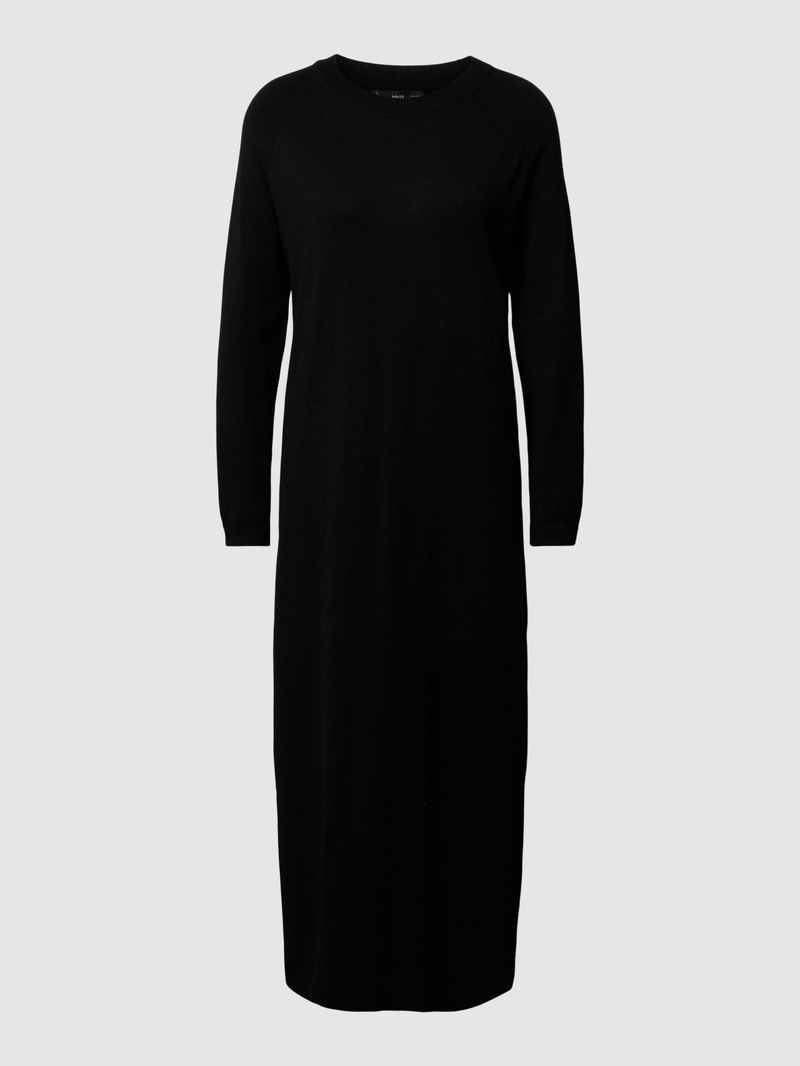 Maxikleid mit Rundhalsausschnitt Modell 'VIEIRA' in schwarz