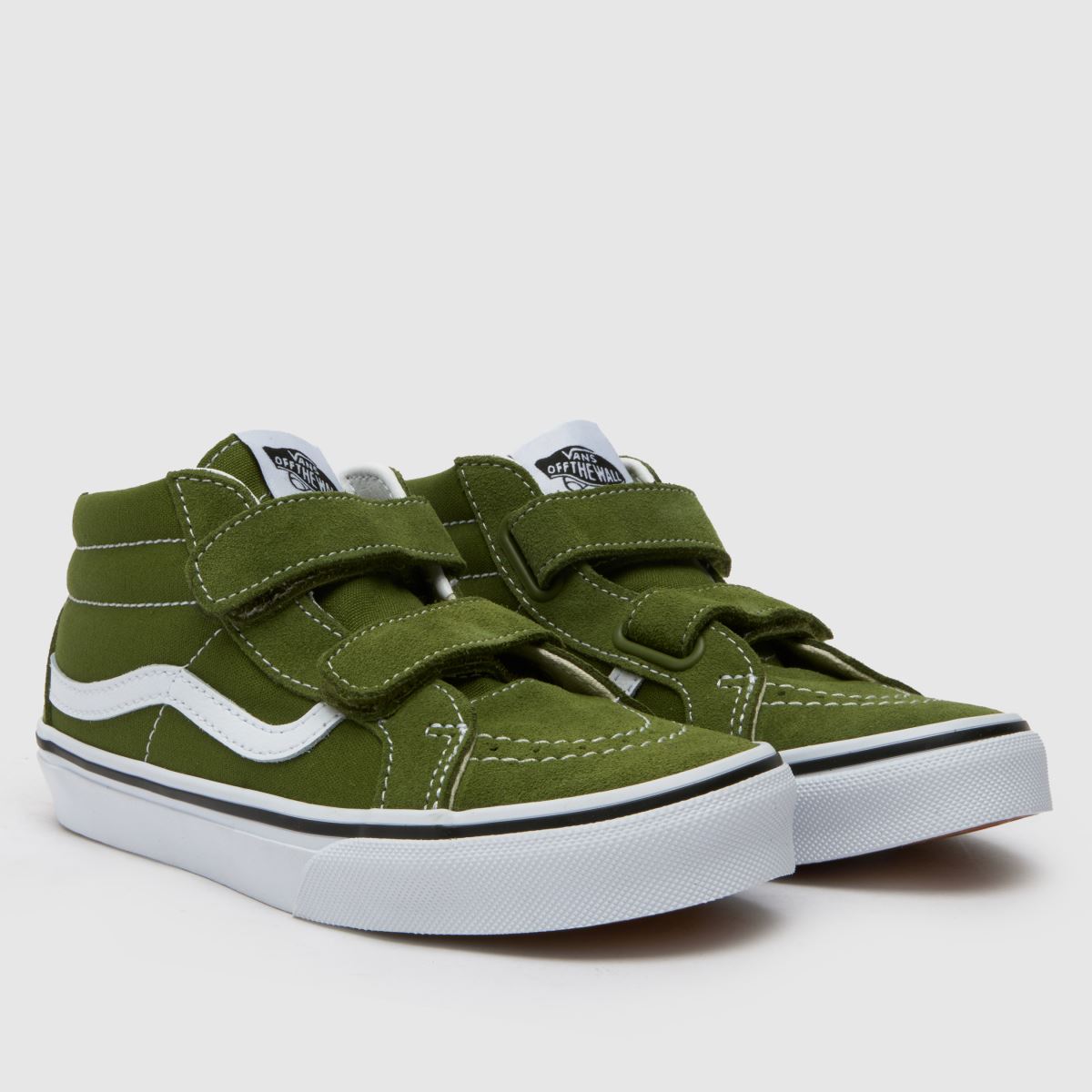 Vans mörkgröna sk8-mid reissue v pojkar junior träningsskor