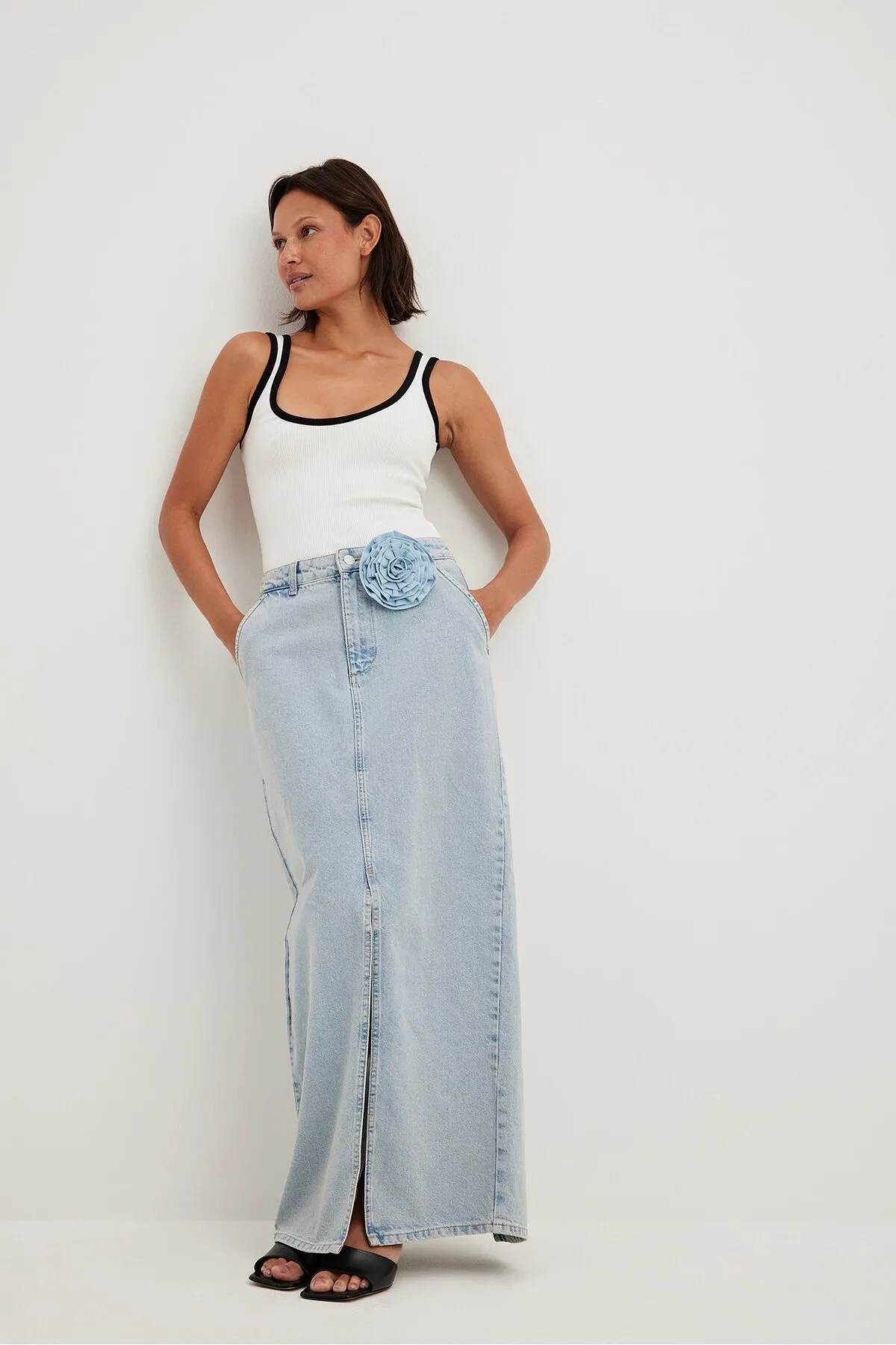 NA-KD  Rock - Blau - Lang