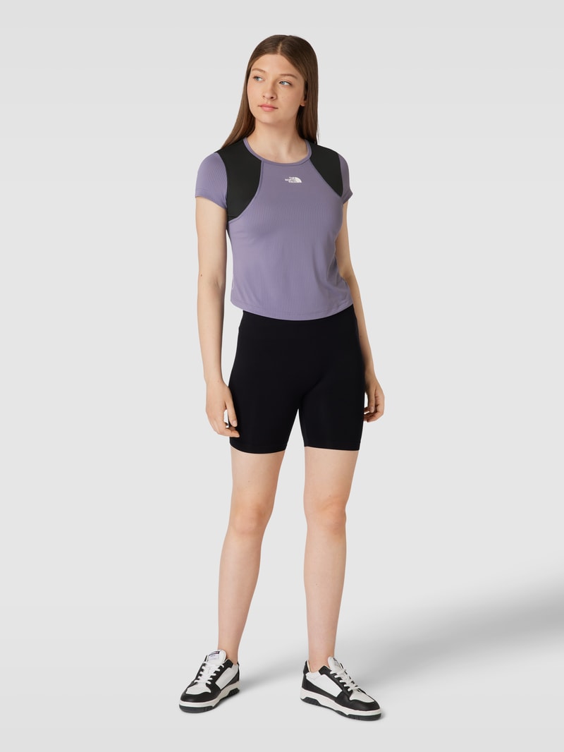 T-Shirt mit Label-Print Modell 'LIGHTBRIGHT' in schwarz