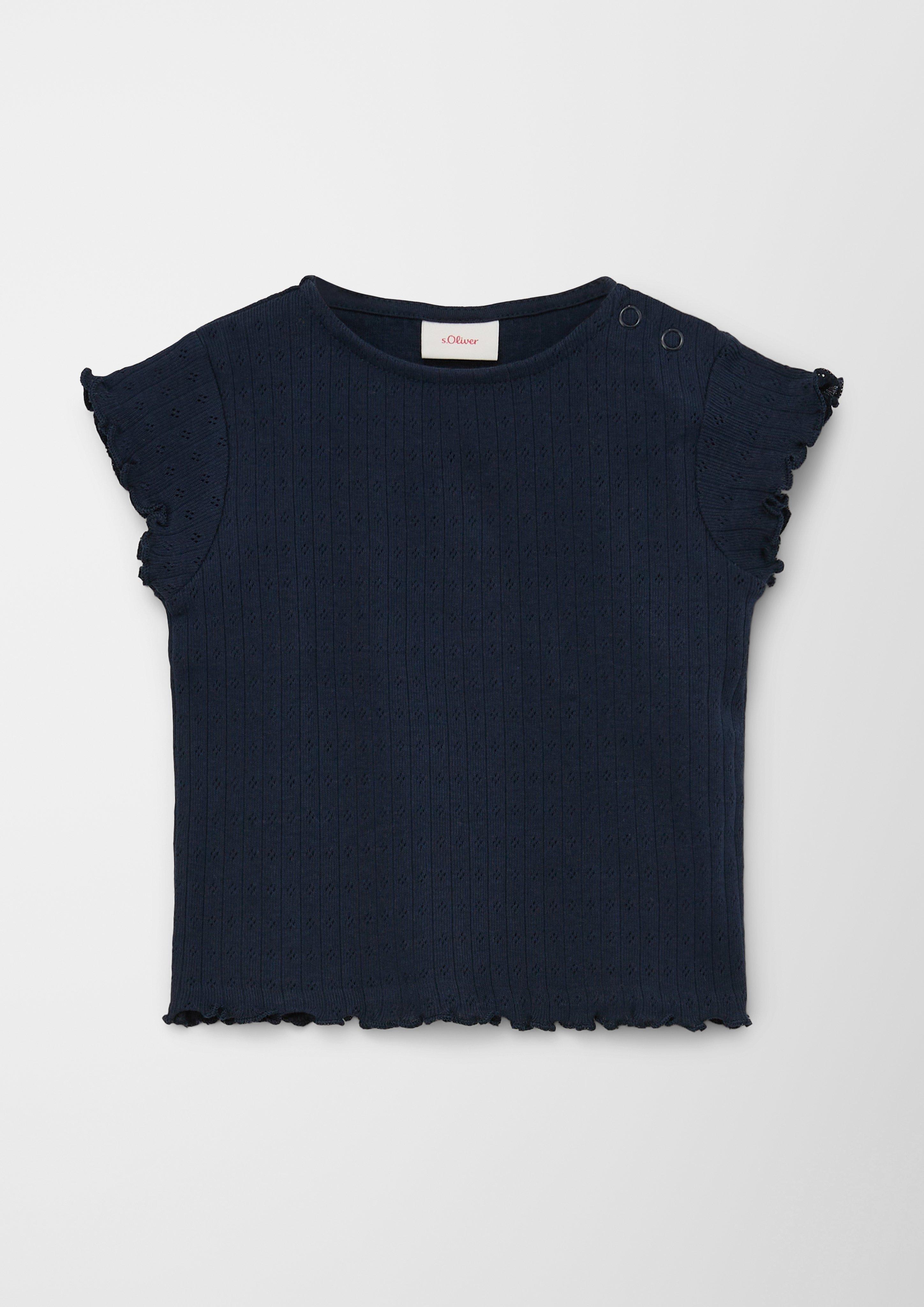 Ajourshirt mit Wellensaum  2128783-5952