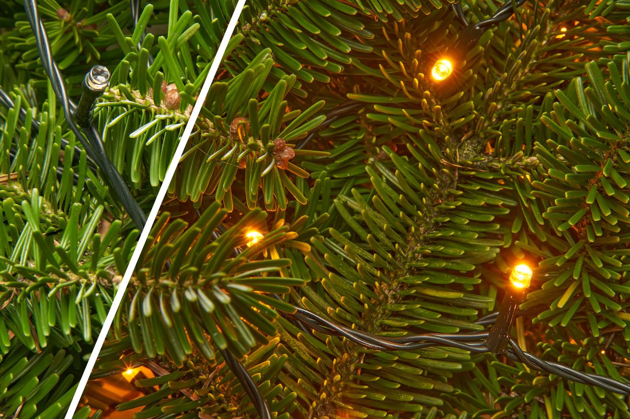 Weles 80er LED Lichterkette bernstein