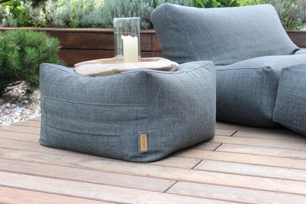 OUTBAG Sitzsack OUTBAG Quad Olefin terra (100% Outdoor, Outdoor-Sitzsack), made in Germany, UV-beständig, regenfest, 60 x 60 cm, Höhe 40 cm