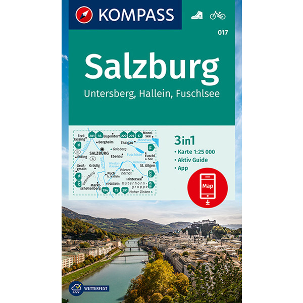 SALZBURG, UNTERSBERG, HALLEIN, FUSCHLSEE 1:25 000 - Wanderkarte
