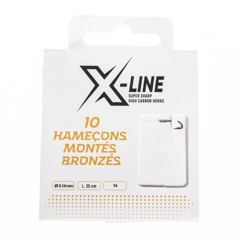 Paket 10 bronasto prevlečenih vnaprej vezanih kavljev x-line