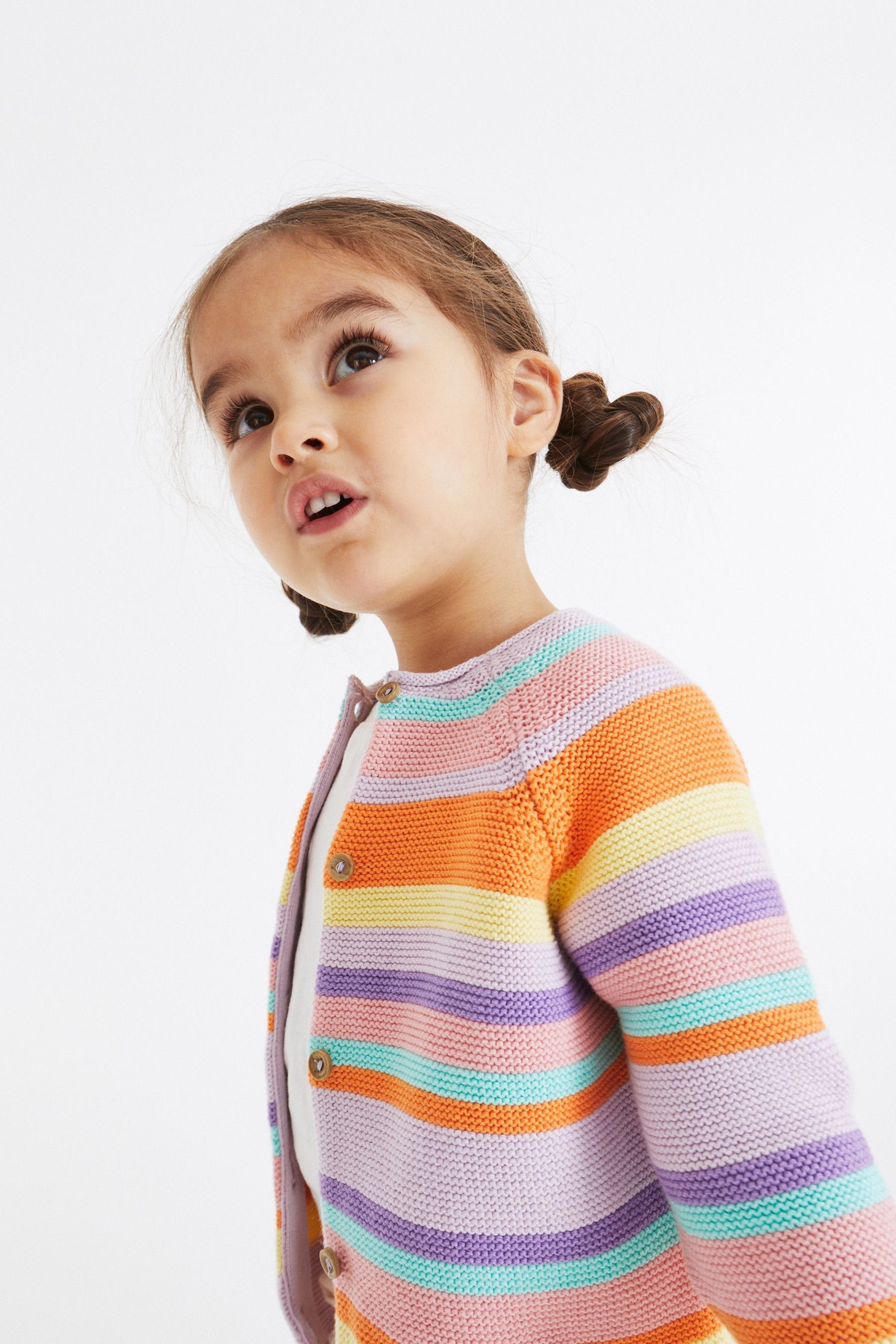 Next Strickjacke Strickjacke mit Regenbogen (1-tlg)