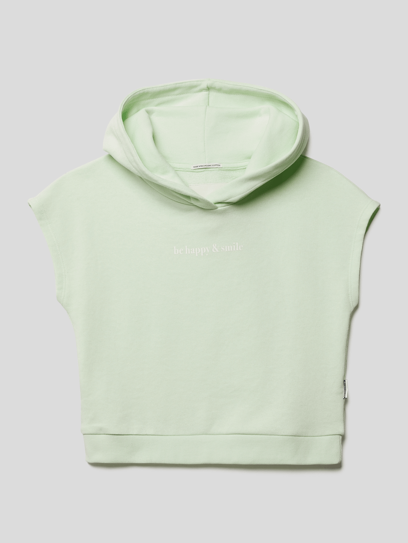 Hoodie mit Statement-Print in mint
