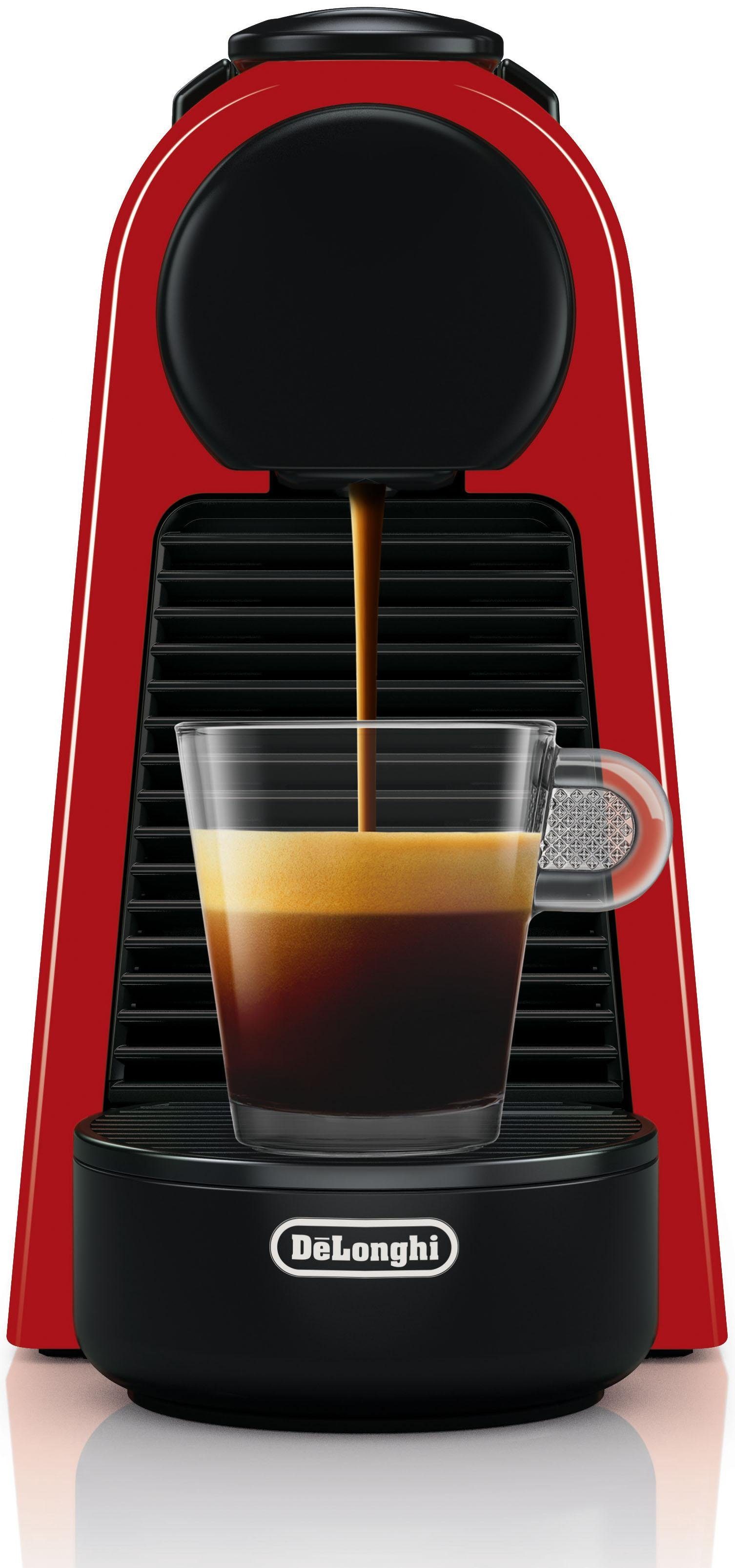 Nespresso Kapselmaschine Essenza Mini EN85.R von DeLonghi, Red, inkl. Willkommenspaket mit 7 Kapseln
