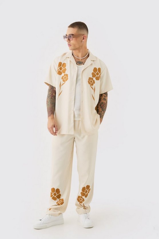 Weiches Oversize Twill-Hemd & Hose