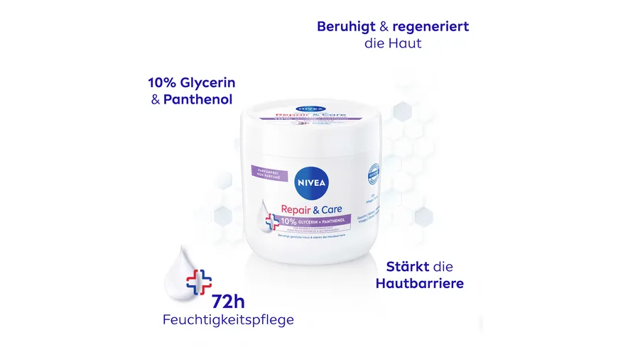 NIVEA Körpercreme Repair & Care parfümfrei 400 ml
