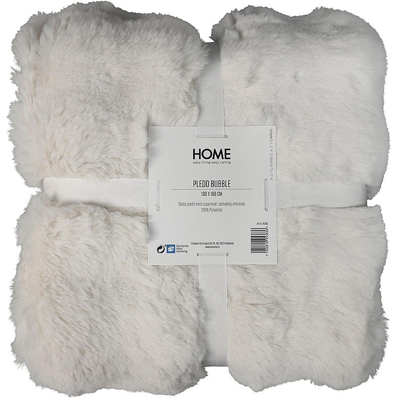 Home Pledd 130x160 cm offwhite Bubble
