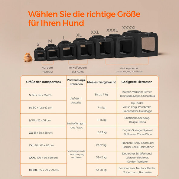 Hunde-Transportbox, faltbar