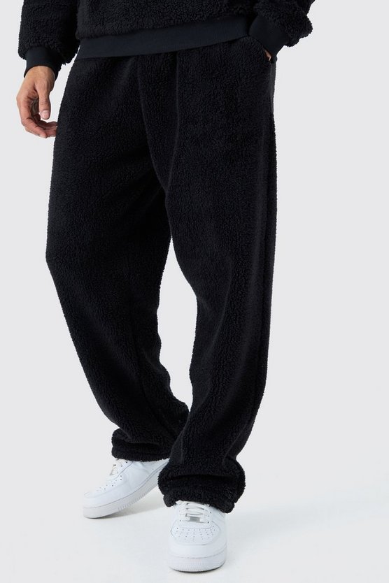 Einfache Oversize Borg-Jogginghose