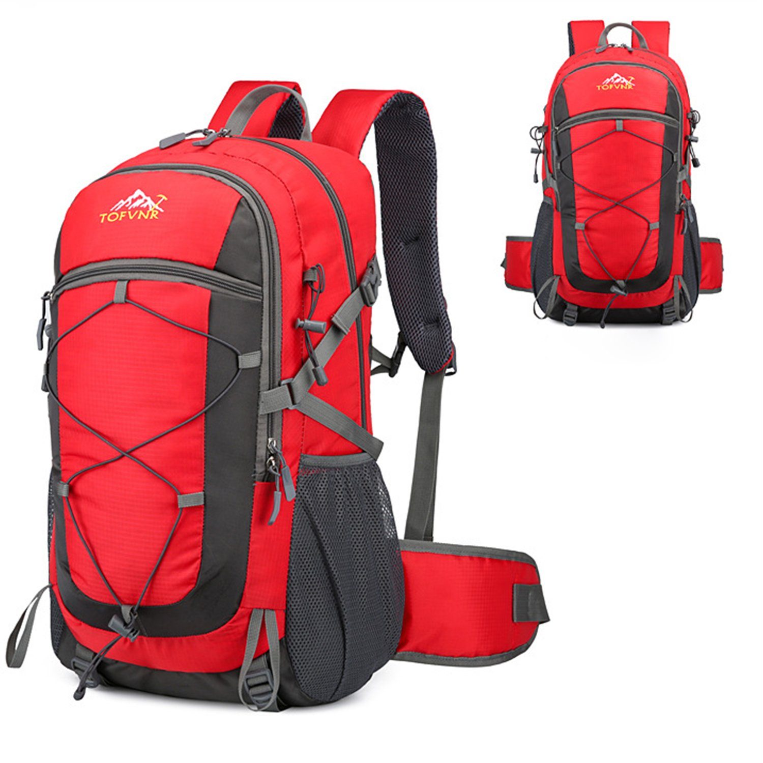 Vicbuy Wanderrucksack 36-55L Trekkingrucksack, Herren/Damen Wasserdichter Rucksack (Reiserucksack, Schulrucksack, Outdoorrucksack mit Gummibänder), für Wandern, Trekkingstöcke, Klettern, Bergsteigen