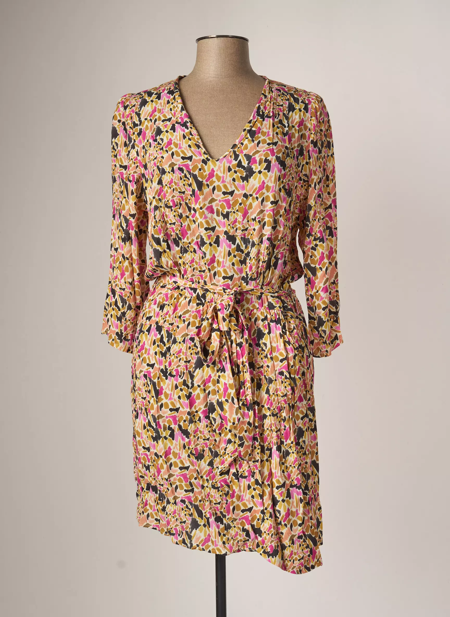 Ema Blue S Robes Mi Longues Femme couleur rose