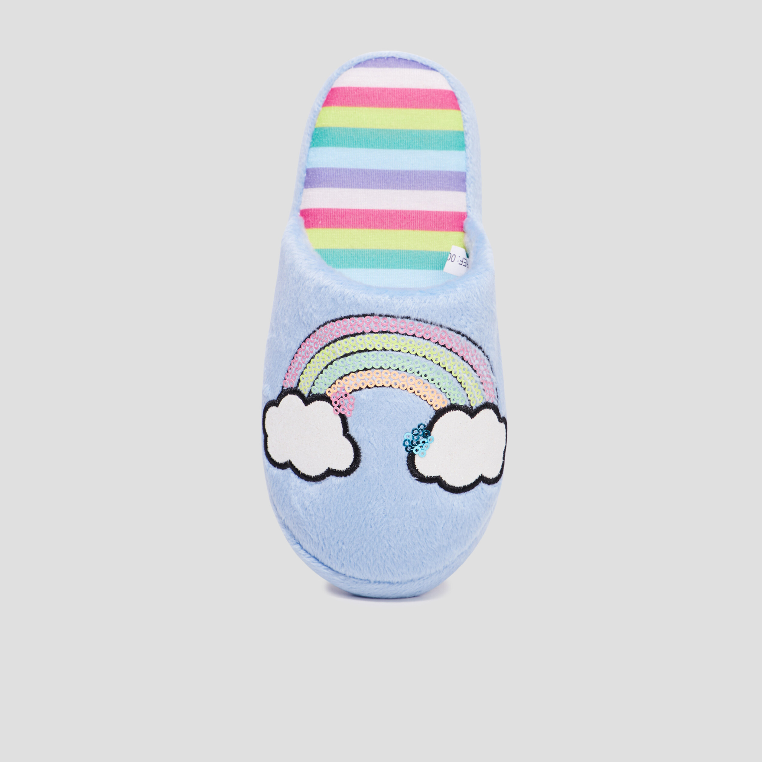 Chaussons mules à sequins bleu fille | La Halle