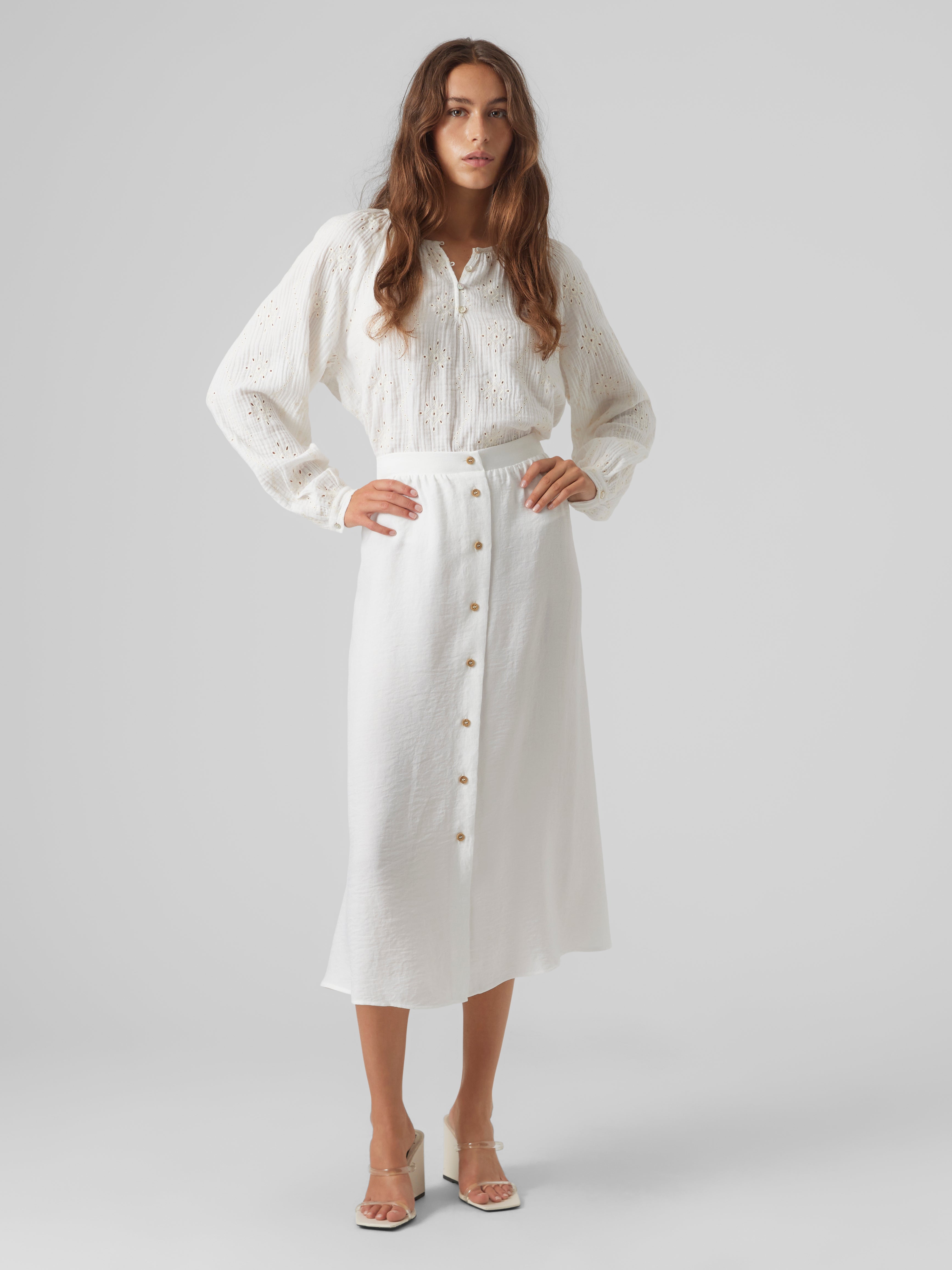 VMMELANEY Hohe Taille Langer Rock