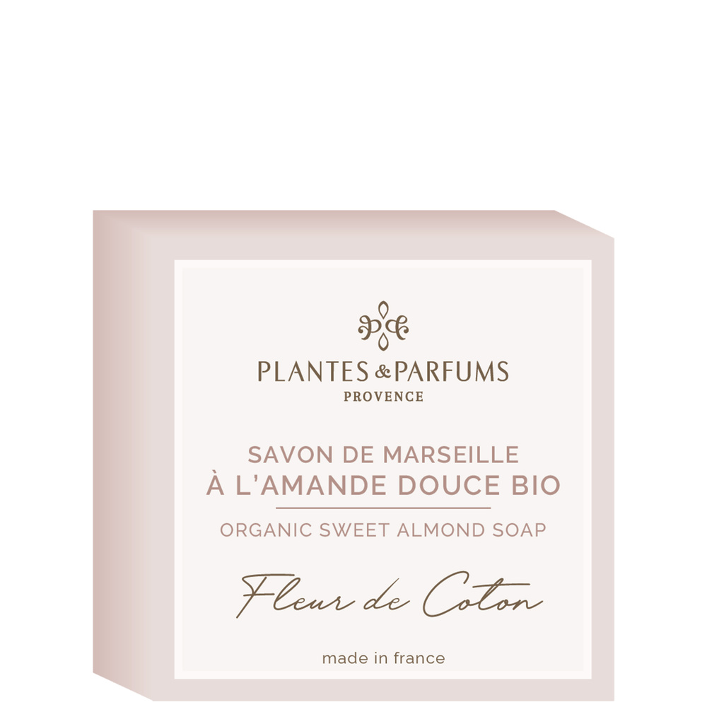 Plantes et Parfums Amande Douce - Parfum Fleur de Coton Savon de Marseille