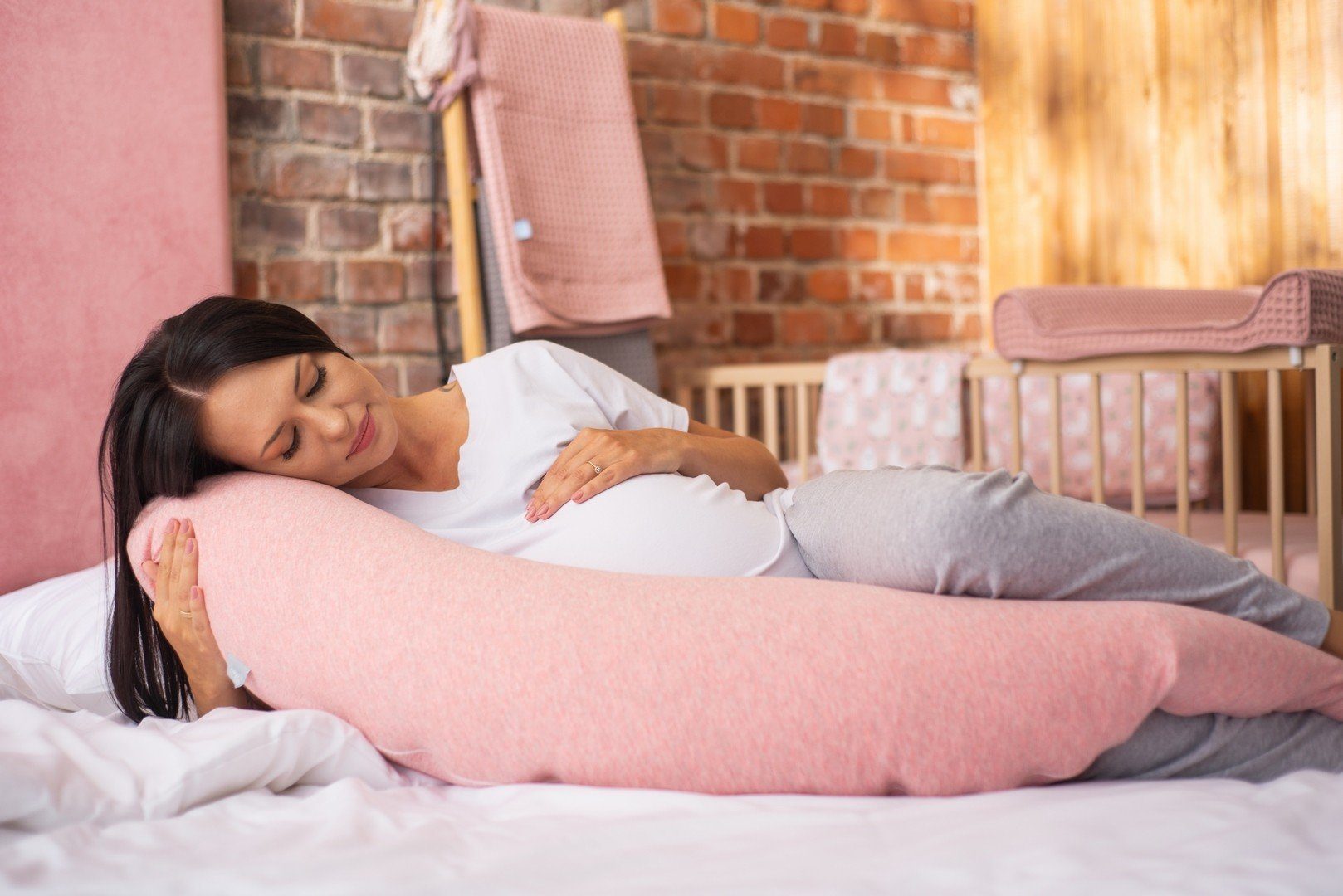CEBA BABY Stillkissen Schwangerschaftskissen Multifunktional, mit EPS Mikroperlen, 190 CM, Seitenschläferkissen, Lagerungskissen, OEKO-TEX® Standard 100