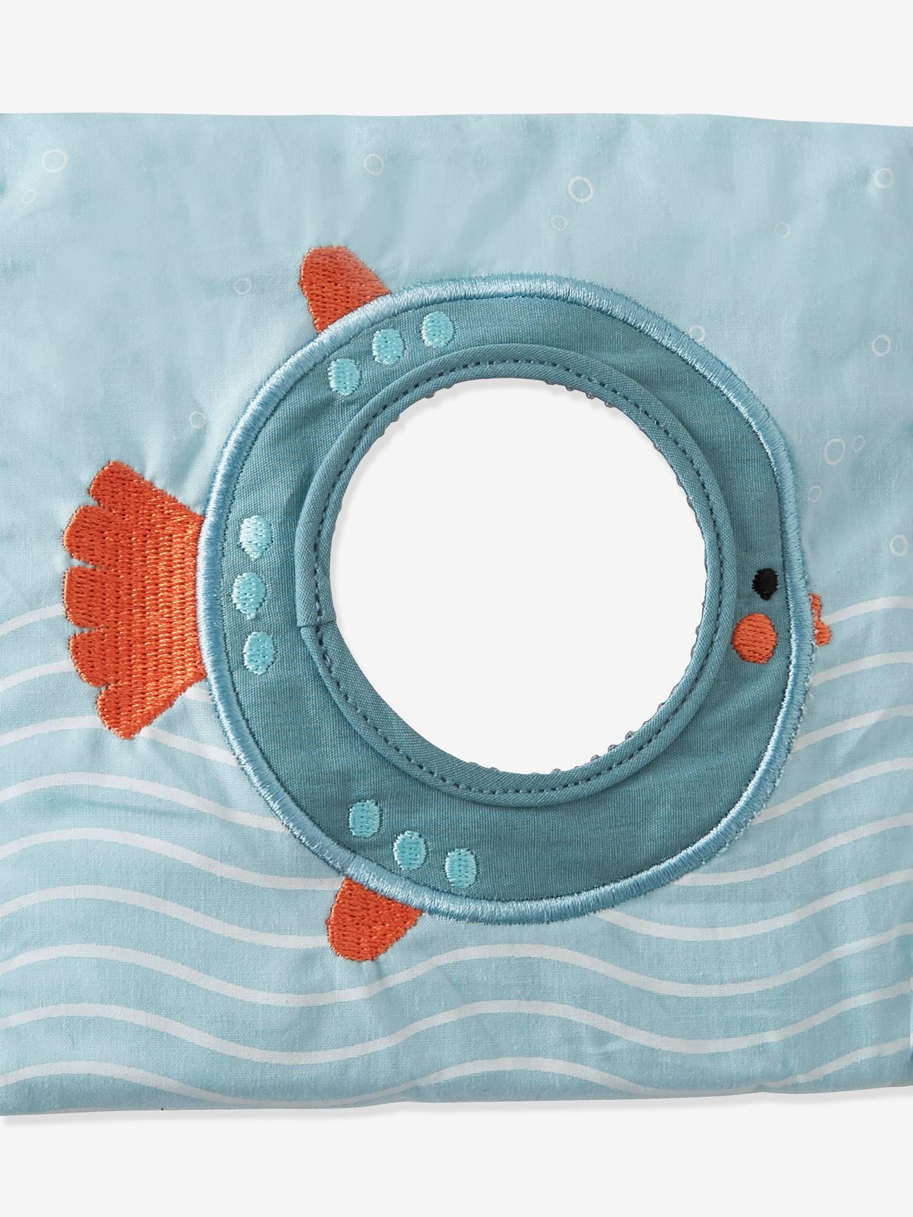 Livre d'éveil accordéon Eau salée bleu