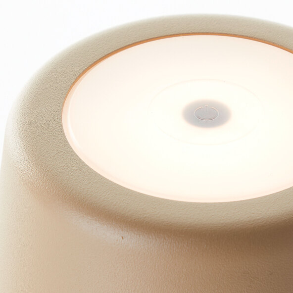 LED-Akku-Tischleuchte Kaami, cappuccino-matt