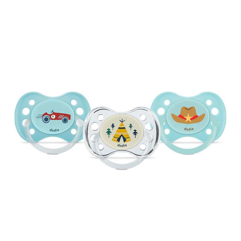Lot de 3 sucettes 6 mois+ nuit calin en famille Dodie