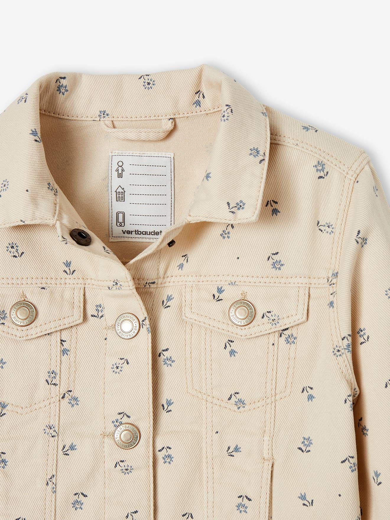 Veste imprimée fille moutarde
