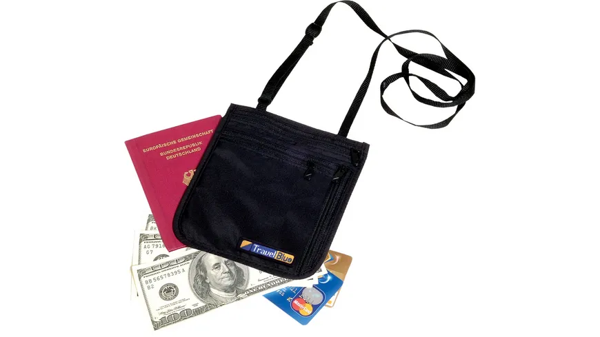 TravelBlue Sicherheitsbrieftasche zum Umhängen schwarz