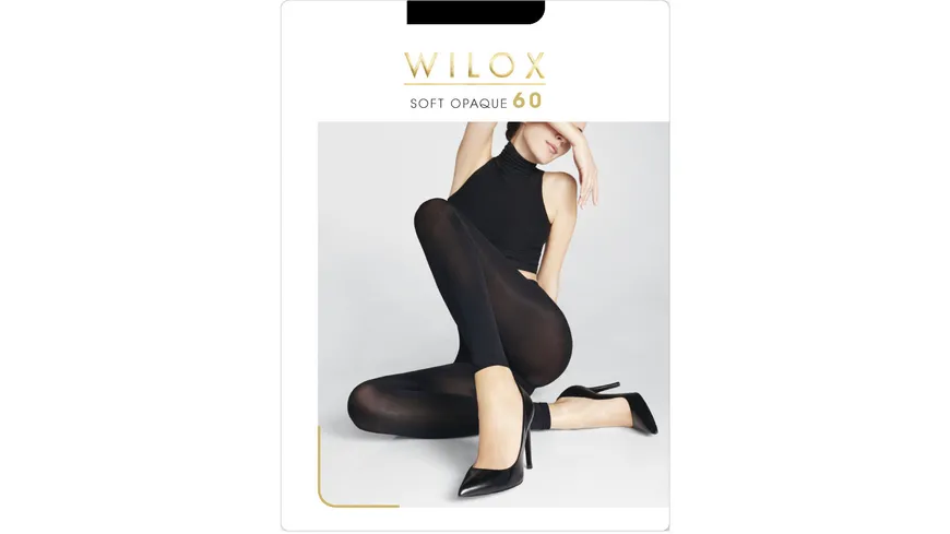 WILOX Damen Leggings Softbund SOFT OPAQUE 60 DEN schwarz