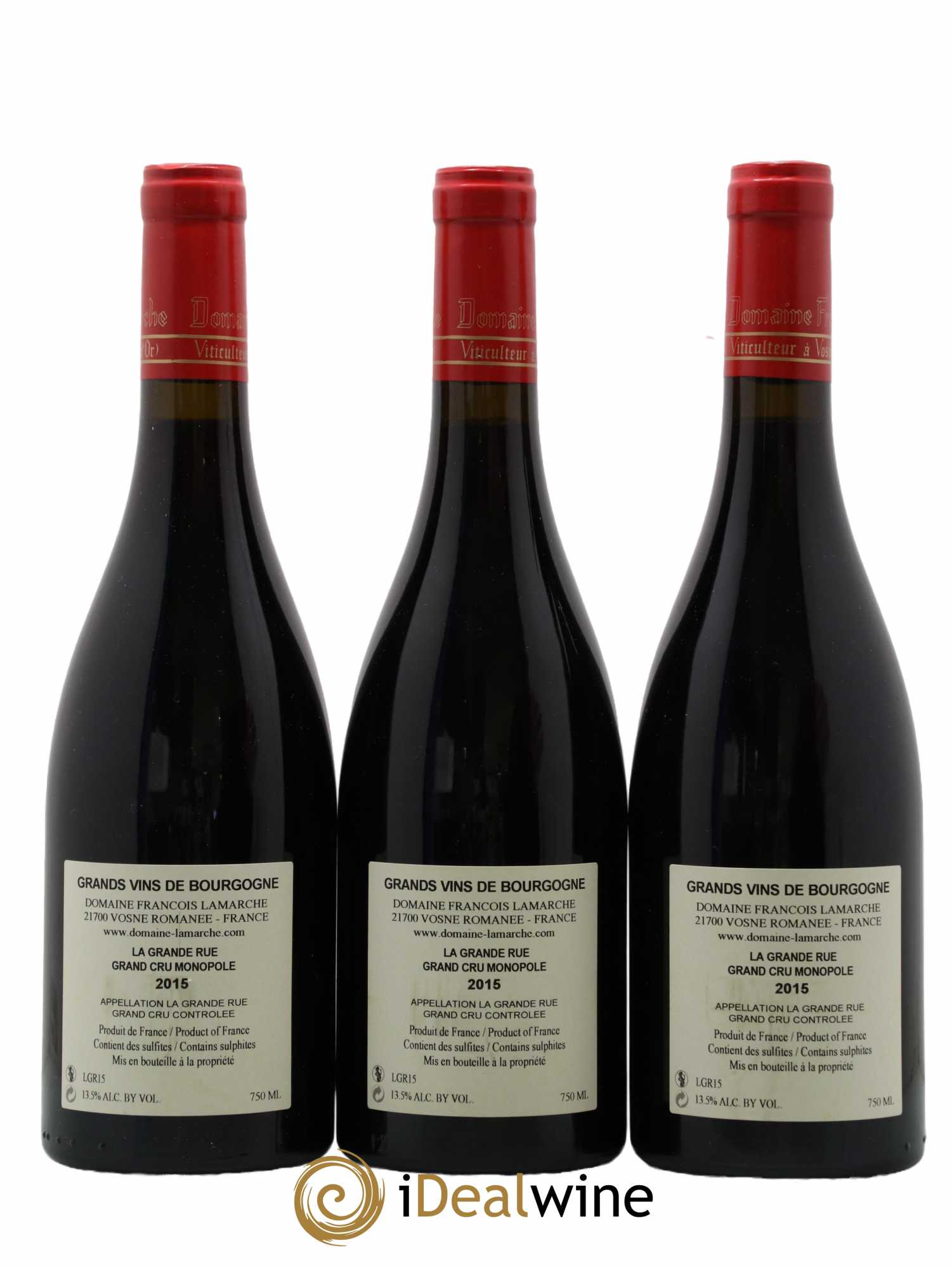 La Grande Rue Grand Cru Lamarche (Domaine)  2015 - Lot de 3 Bouteilles