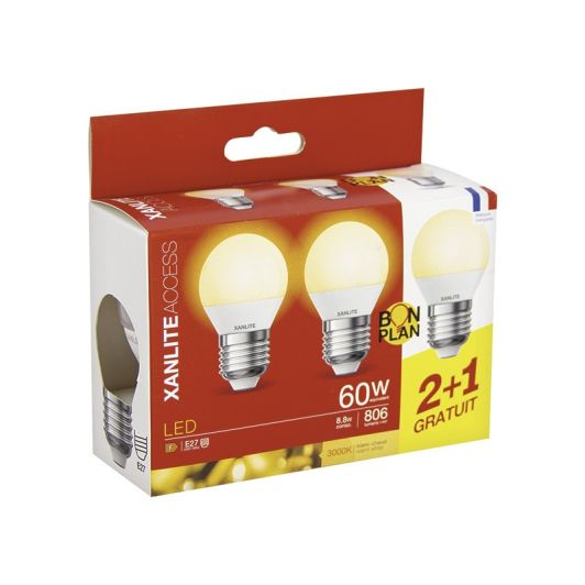 lampă XANLITE E27x3 tip P45