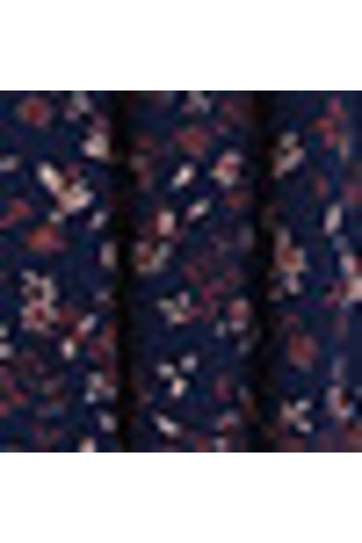 LC Waikiki  Geblümtes Damenkleid mit Rundhalsausschnitt und langen Ärmeln