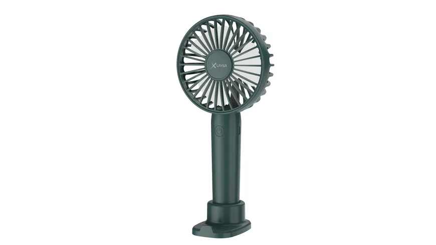 XLayer Tragbarer Handventilator mit Smartphone Halterung 1.200 mAh Green