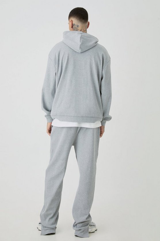 Tall gerippter Oversize Hoodie