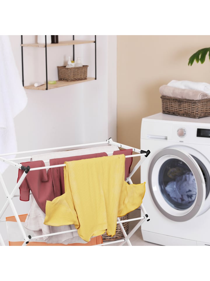 relaxdays Wäscheständer in Weiß - (B)73 x (H)104 x (T)38 cm günstig kaufen onesize