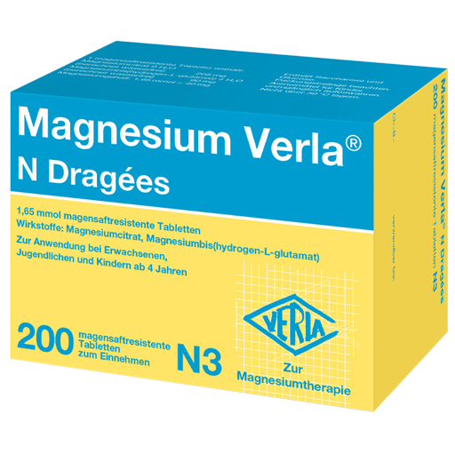 MAGNESIUM VERLA N Dragees  200 St  Tabletten, magensaftresistent