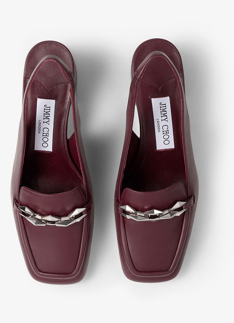 Pantofi cu toc Jimmy Choo Diamond Tilda SB 45 din piele de vițel cu baretă la spate.